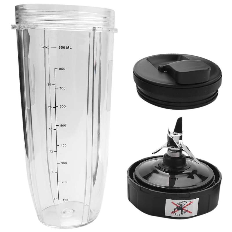 32oz Cup with Spout Lid and Blade 7 Fins Gear Blade Assembly for Bl450/bl456/ Bl455