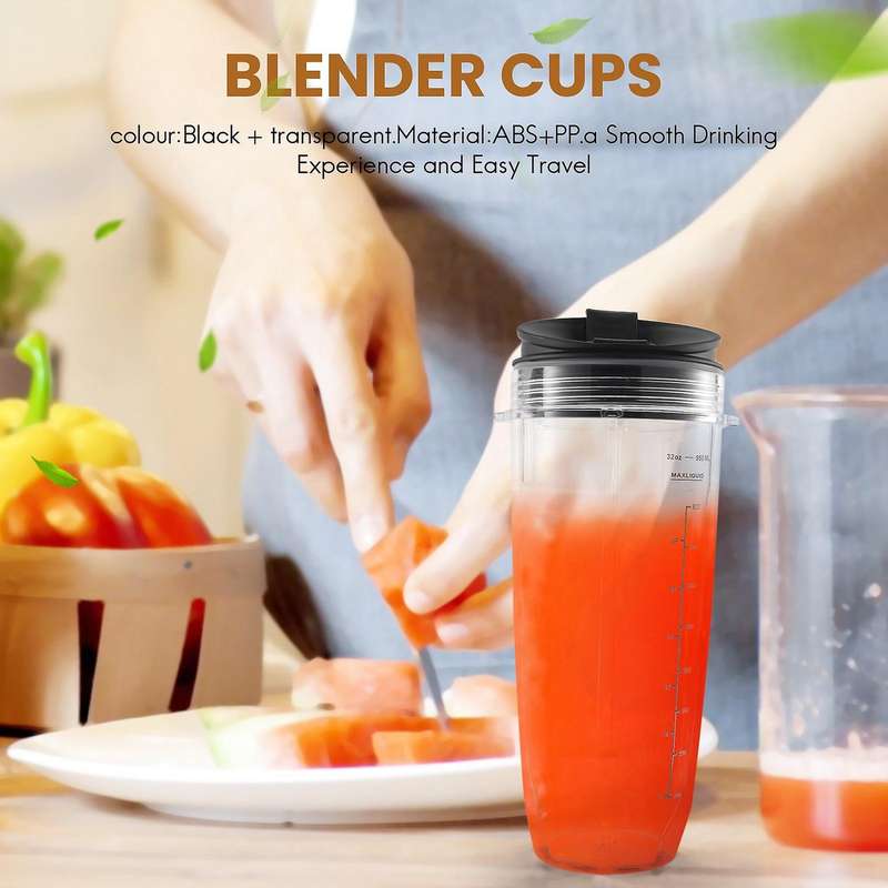 32-ounce Cup with Sealed Lid Ninja and Accessories for Auto-iq 1000w and Dual Blender