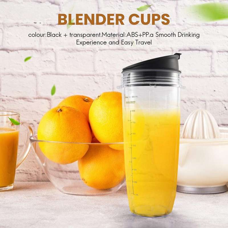 32-ounce Cup with Sealed Lid Ninja and Accessories for Auto-iq 1000w and Dual Blender