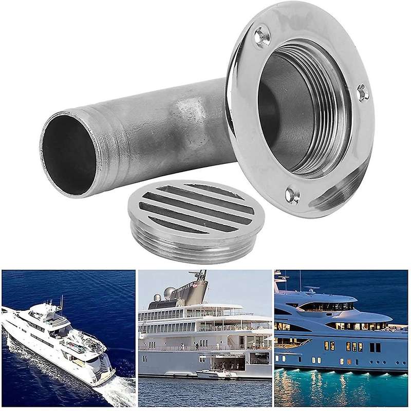 32Mm Durable Boat Floor Drain 316 Stainless Steel Marine 90 Degree Boat Floor Deck Water Drain Boat