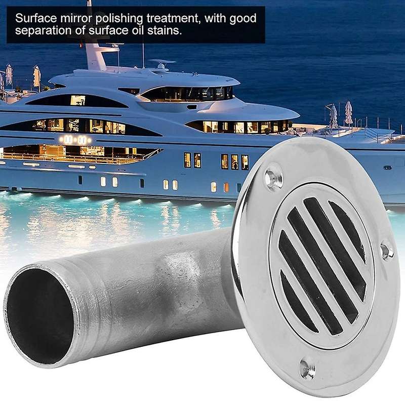32Mm Durable Boat Floor Drain 316 Stainless Steel Marine 90 Degree Boat Floor Deck Water Drain Boat