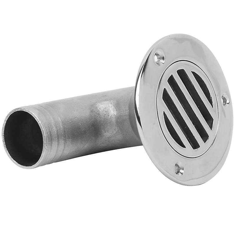 32Mm Durable Boat Floor Drain 316 Stainless Steel Marine 90 Degree Boat Floor Deck Water Drain Boat