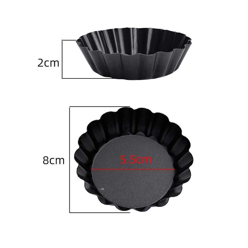 32pcs 3 Inch Mini Tart Pans Egg Tart Mold with Removable Bottom Round Quiche Pan Mini Pie Pans Bakew