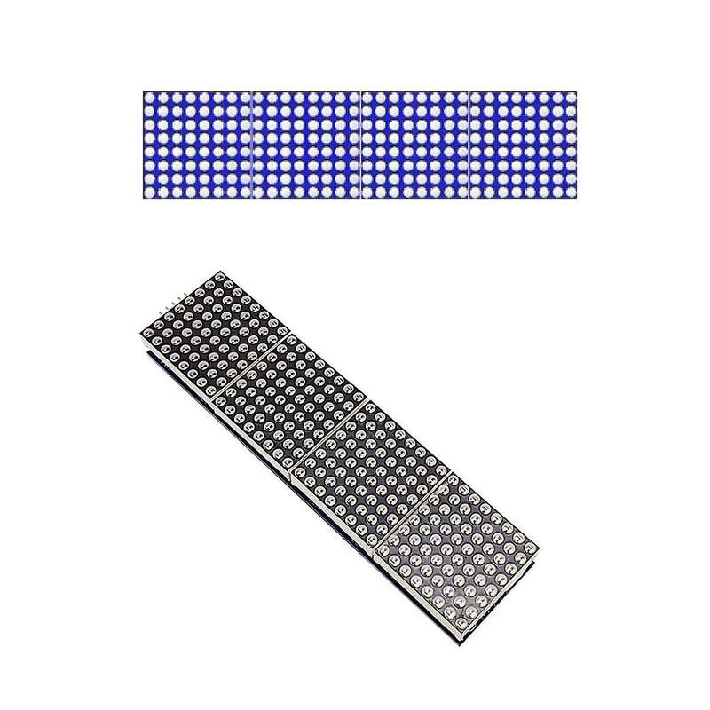32X8 Dot LED Display Module 4 in 1 Common Cathode MCU Control with 5Pin Wire for (Multicolor)