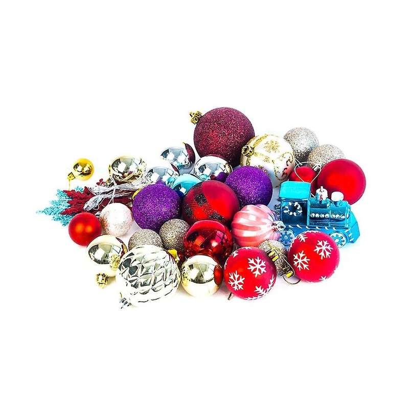 33-38pcs Christmas Party Decoration Accessories Pendant Bag Ball Living Room Wall Room Ceiling Home