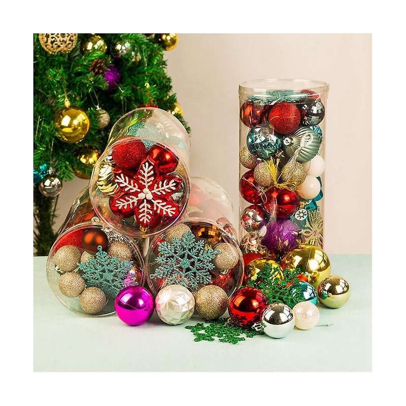 33-38pcs Christmas Party Decoration Accessories Pendant Bag Ball Living Room Wall Room Ceiling Home