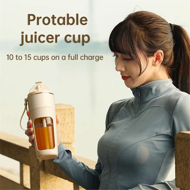 340ML Portable Juicer Wireless with Straw Electric Blender for Juice-Cube Food Supplement Smoothie