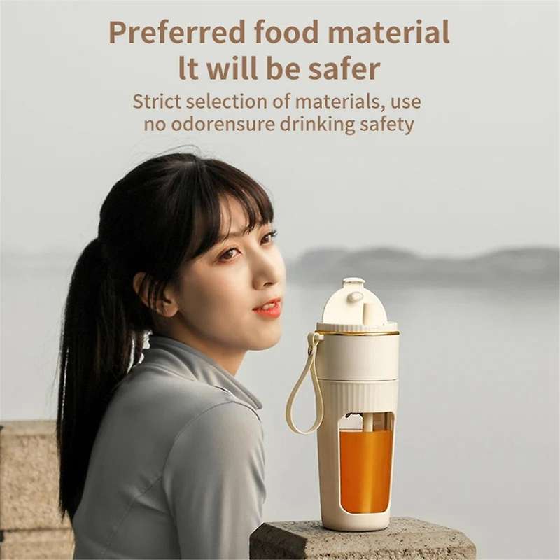 340ML Portable Juicer Wireless with Straw Electric Blender for Juice-Cube Food Supplement Smoothie