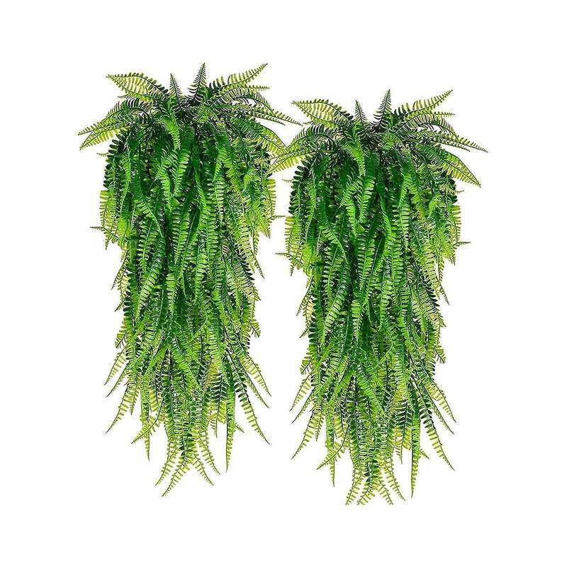 33Inch Persian Fern Leaves Vines Room Decoration Hanging Artificial Plant Leaf Grass Wedding Party B