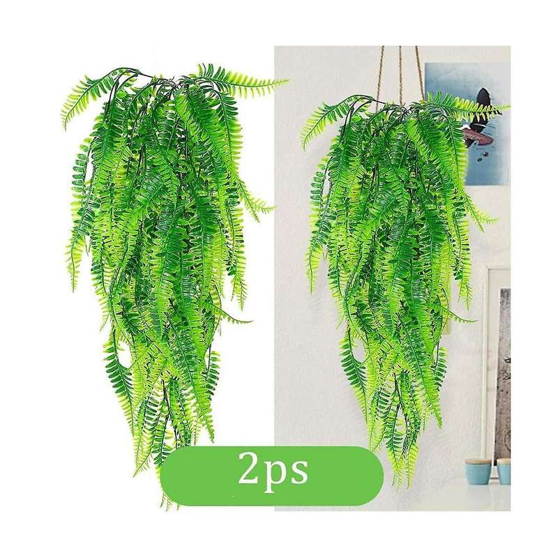 33Inch Persian Fern Leaves Vines Room Decoration Hanging Artificial Plant Leaf Grass Wedding Party B