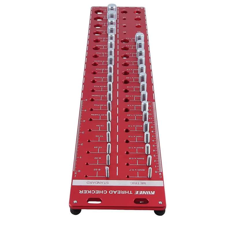 34 Nut and Bolt , 15 Metric & 19 Standard Nut & Bolt Size Identifier Gauge