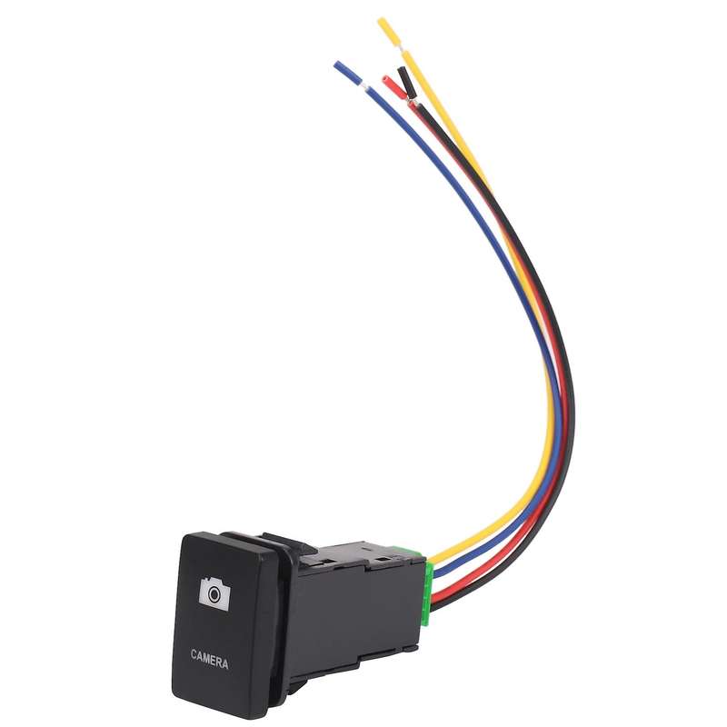 33x22mm 12V Blue LED Illuminated Switch On/Off Compatible Toyota Black