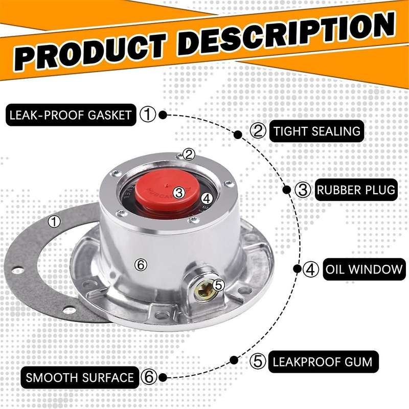 343-4024 Trailer Hub Caps for Stemco,aluminum Hub Cap for Trailer Axle with Extra 4 Rubber Plugs An