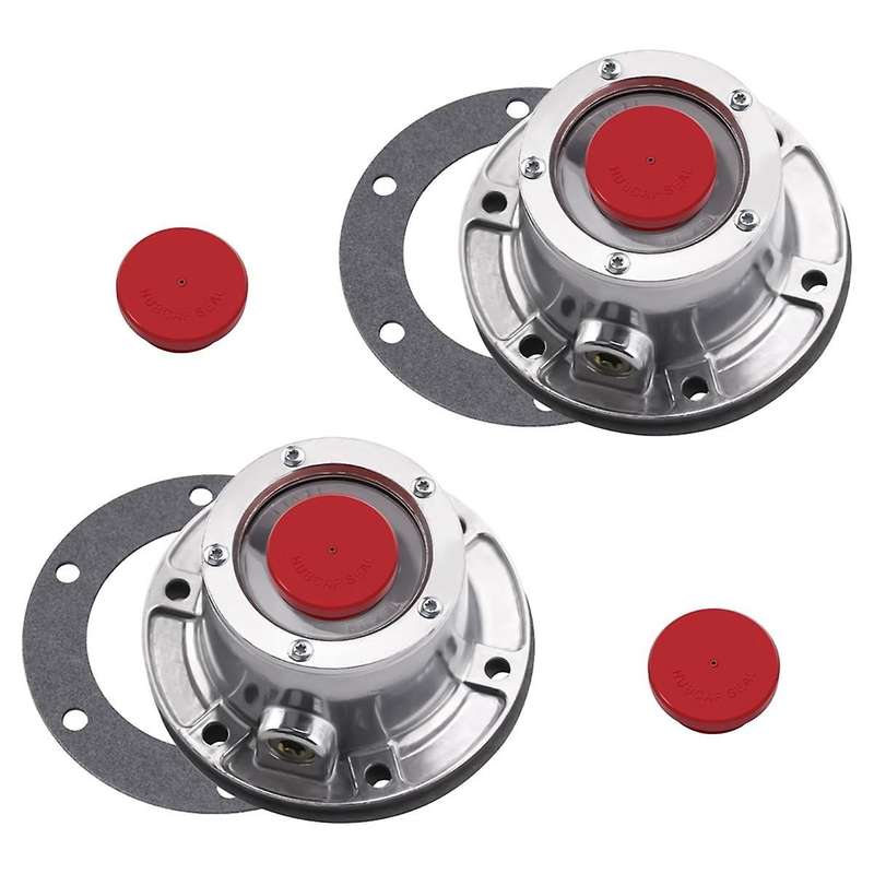 343-4024 Trailer Hub Caps for Stemco,aluminum Hub Cap for Trailer Axle with Extra 4 Rubber Plugs An