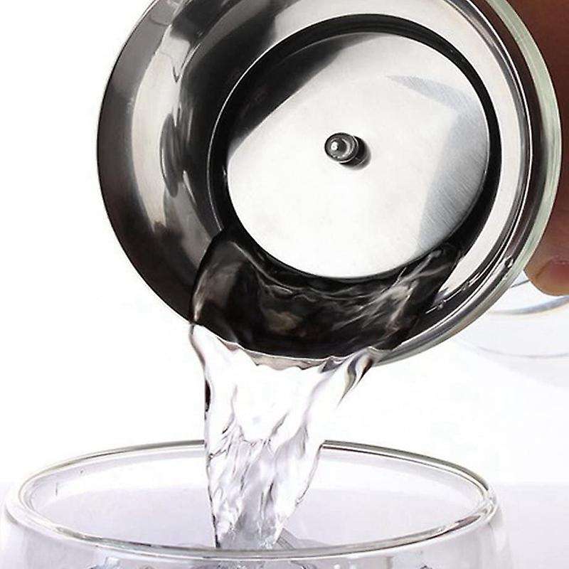 35 Glass Carafe with Stainless Steel Silicone Flip-top Lid - Glass Water Pitcher Fridge Ice Tea Mak