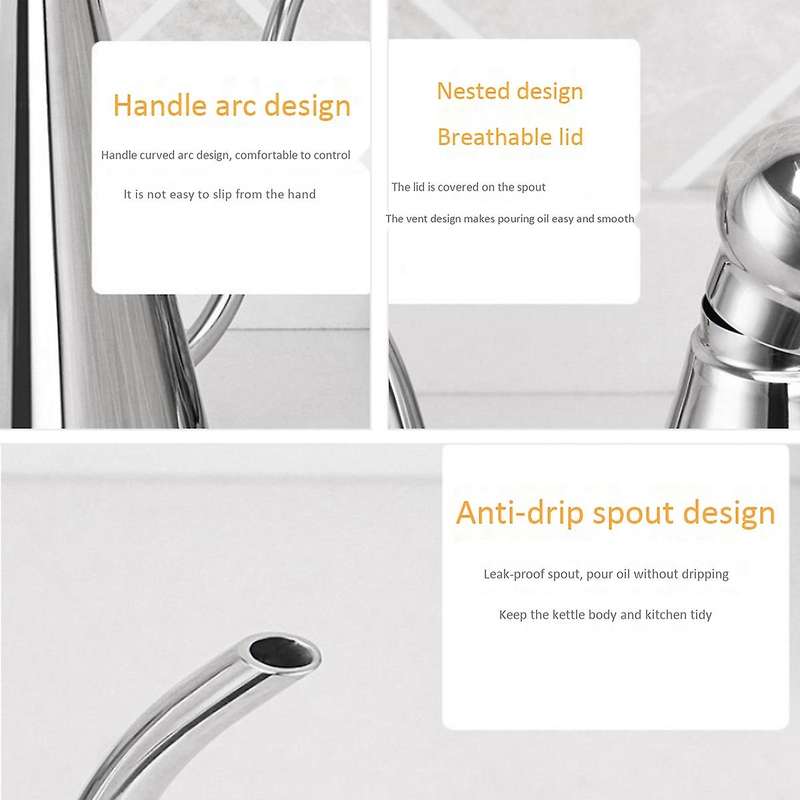 350ml Olive Oil Dispenser,kitchen Stainless Steel Oil/vinegar Pot,olive Oil Bottle,olive Oil Can St