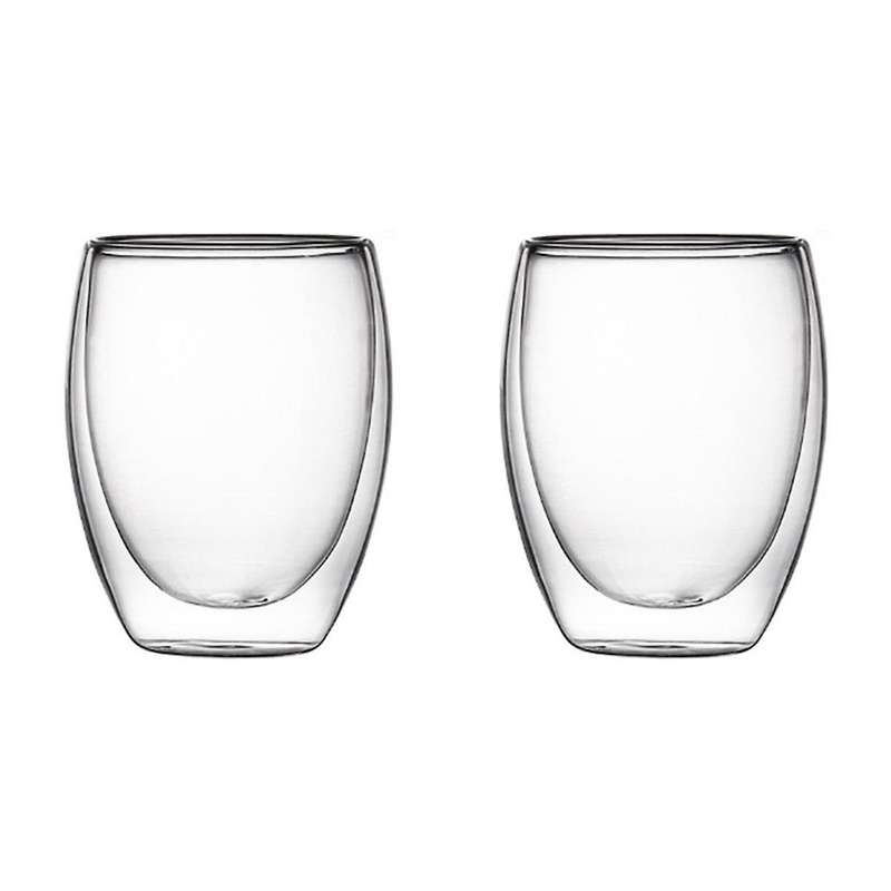 350ML Double Wall Glass Cup Transparent Handmade Heat Resistant Tea Drink Cup MINI Whisky Cup Coffee
