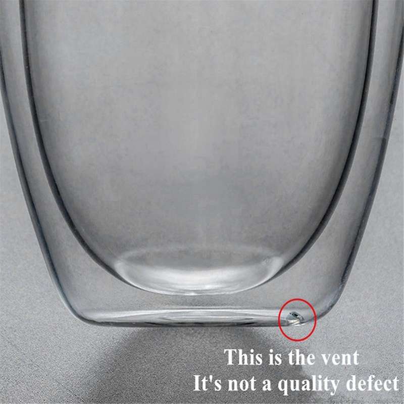 350ML Double Wall Glass Cup Transparent Handmade Heat Resistant Tea Drink Cup MINI Whisky Cup Coffee
