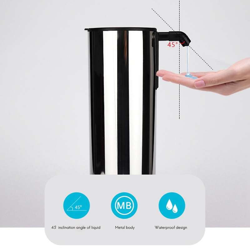 350ML Automatic Soap Dispenser,Four-Speed Adjustable Stainless Steel Soap Dispenser,Infrared Sensor