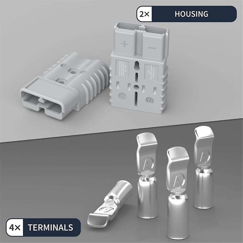 350Amp Battery Quick Connect/Disconnect Connector, Wiring Harness Plug Connector Kit for Car Winch