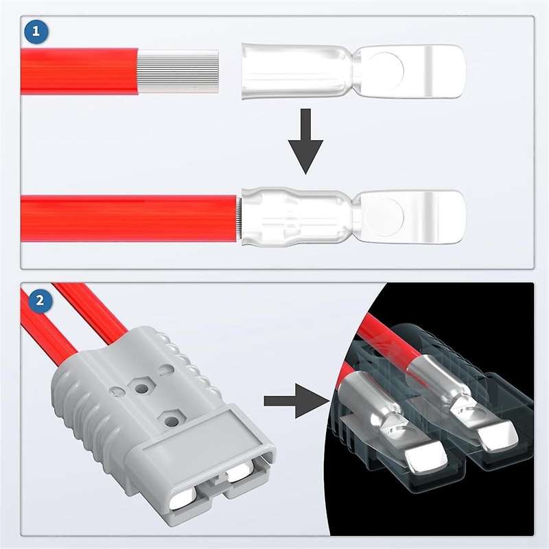 350Amp Battery Quick Connect/Disconnect Connector, Wiring Harness Plug Connector Kit for Car Winch