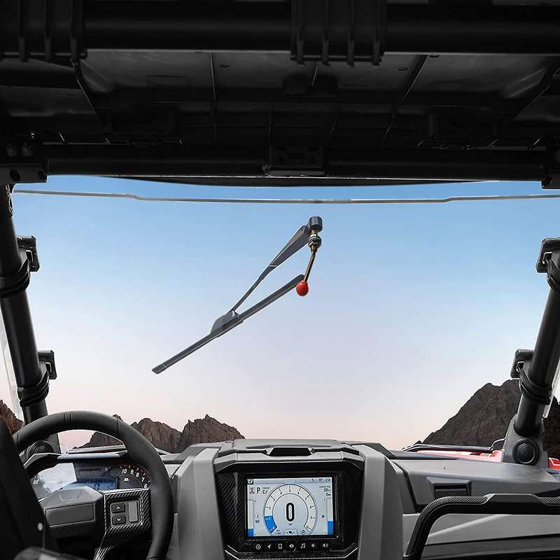 350X400MM Manual UTV Windshield Wiper 15.7 Inch Wiper Kit for Polaris RZR 800 900 1000 Can Am