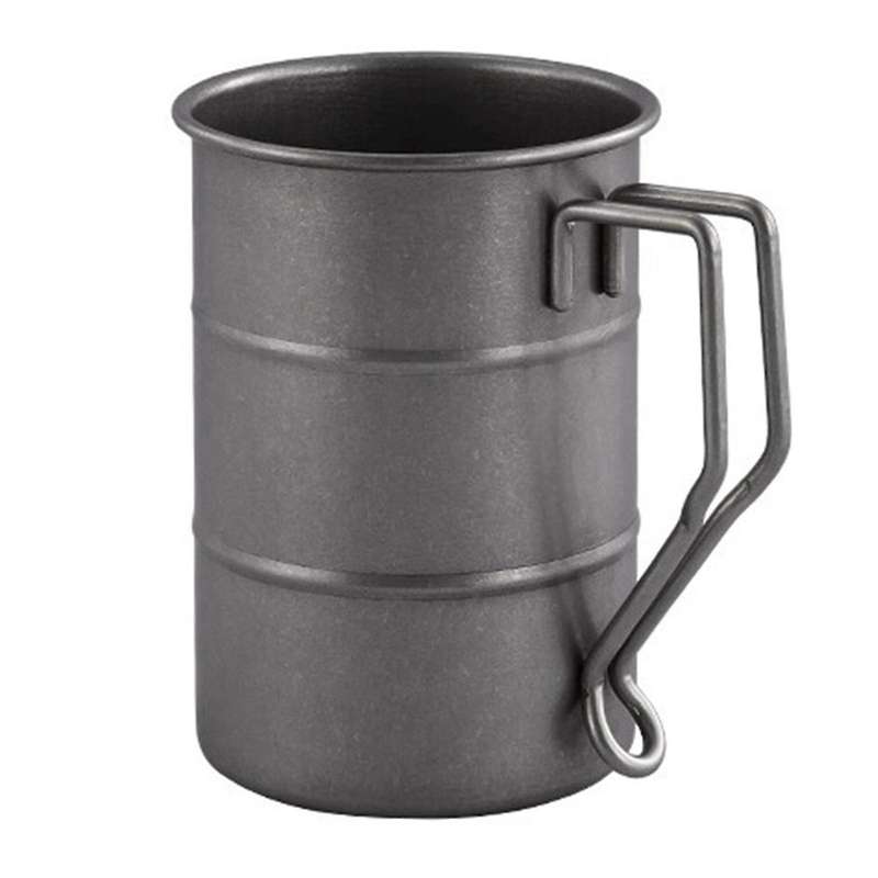 350ml/12oz Retro Industrial Style Beer Mug 304 Stainless Steel Mug,distressed Outdoor Camping Cup T