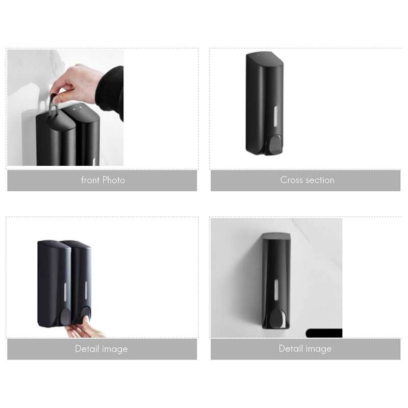 350Ml Soap Dispenser Bathroom Shower Gel Liquid Shampoo Dispenser