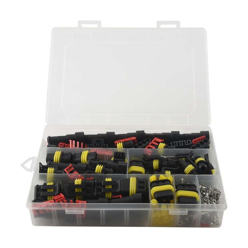 352pcs Hid Waterproof Connectors 1/2/3/4 Pin 26 Sets Car Electrical Plug Truck Harness 12a