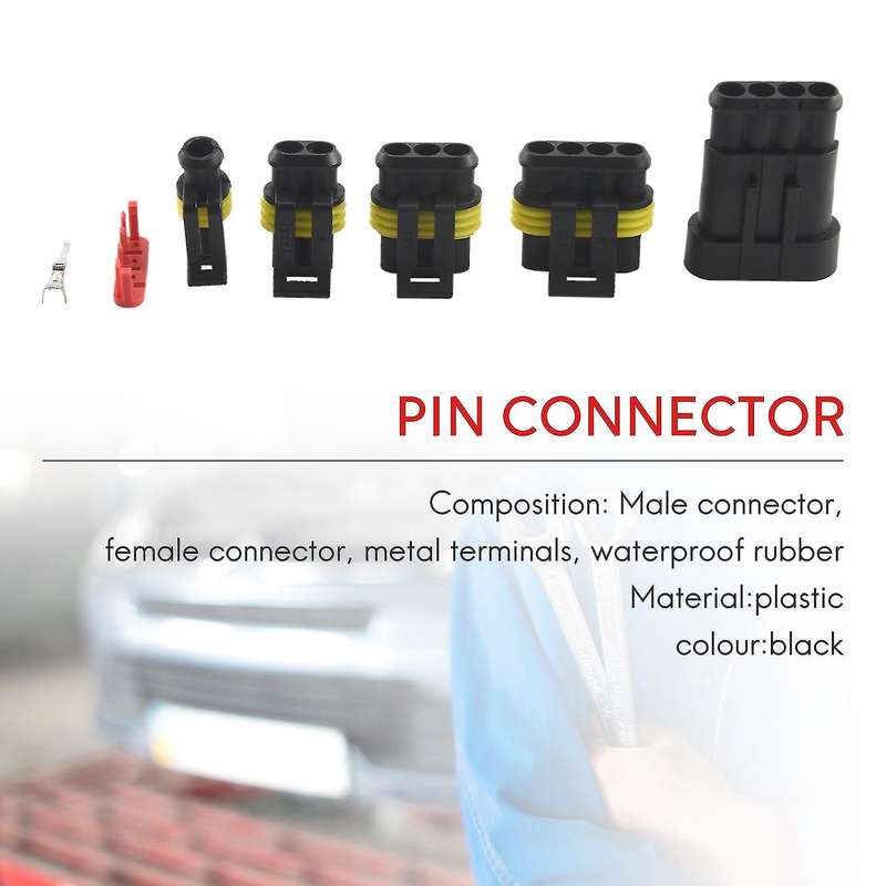352pcs Hid Waterproof Connectors 1/2/3/4 Pin 26 Sets Car Electrical Plug Truck Harness 12a