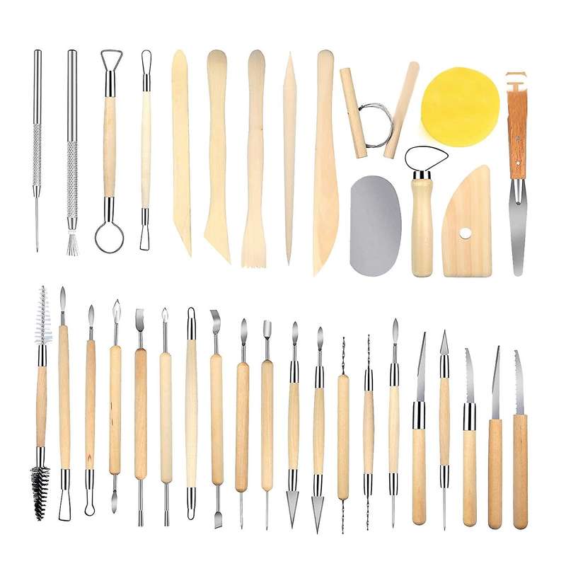 35Pcs Clay Tools Sculpting Pottery Tools Polymer Modeling Clay Sculpture Set for Pottery Modeling,Ca