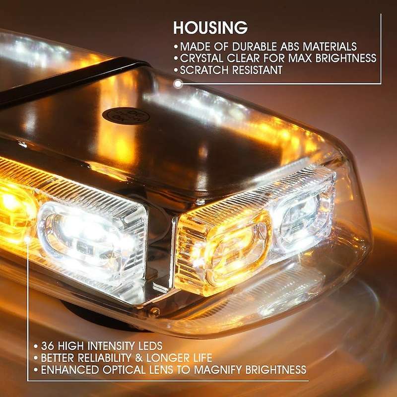 36 LED 16 Flashing Mode Strobe Lights Waterproof Law Enforcement Emergency Hazard Warning Light with