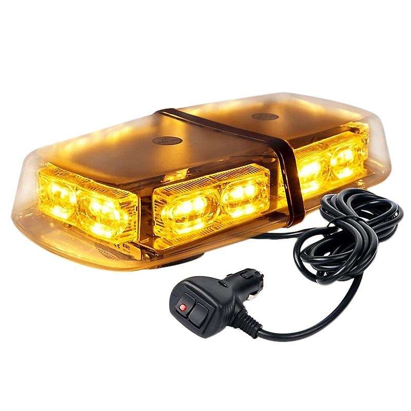 36 LED Strobe Beacon Lights Rooftop Flash Emergency Warning 12V-24V Truck Yellow/Amber