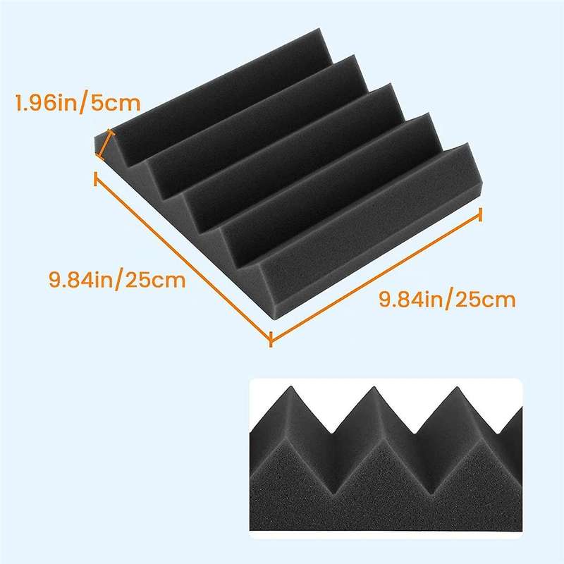36 Pack Acoustic Panels 9.8x9.8x2 Inch Wedge Sound Proof Foam Acoustic Foam for Recording Studio Ac