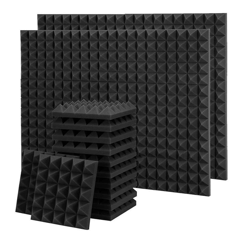 36 Pack Pyramid Acoustic Foam,9.8x 9.8x 2 Inch Sound Proof Foam,sound Absorbing Panel for Wall,stud