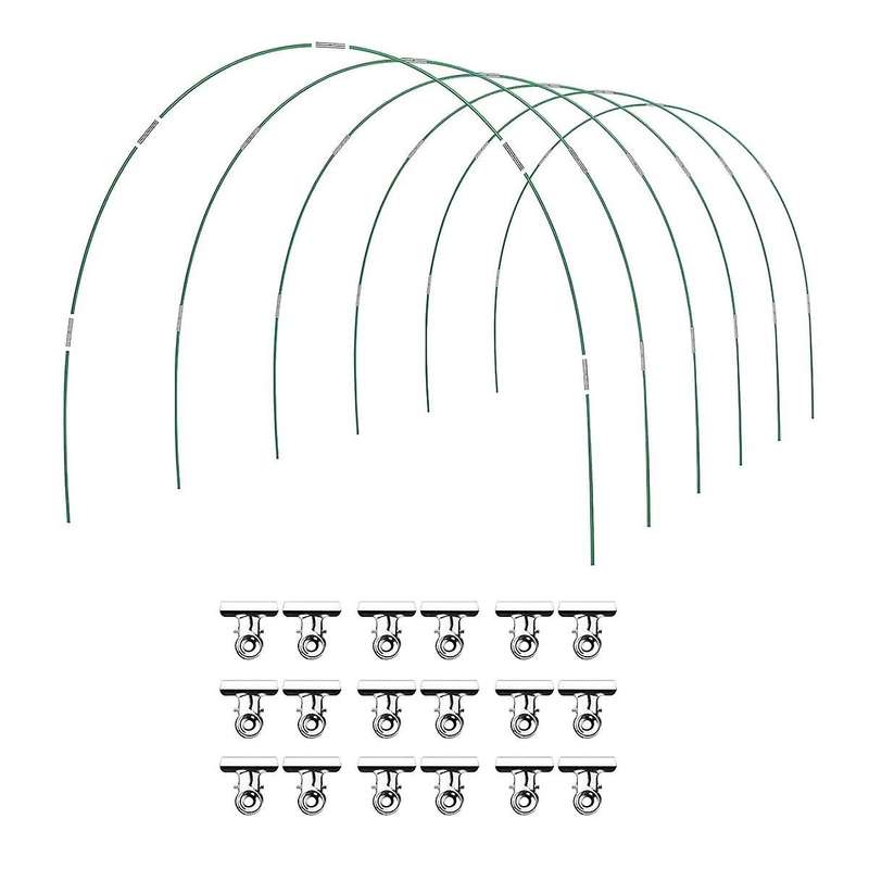 36 Pcs Green House Hoops Grow Tunnel 6 Sets Of 8.5 Ft Long Garden Hoops Kit, Rust-free Fiberglass Ra