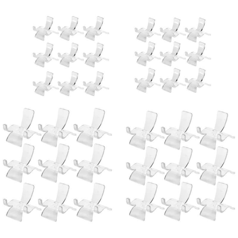 36 Pieces Acrylic Rock Clear Plate Holder Easel Stands Pedestal for Displaying Rock Mineral Coral