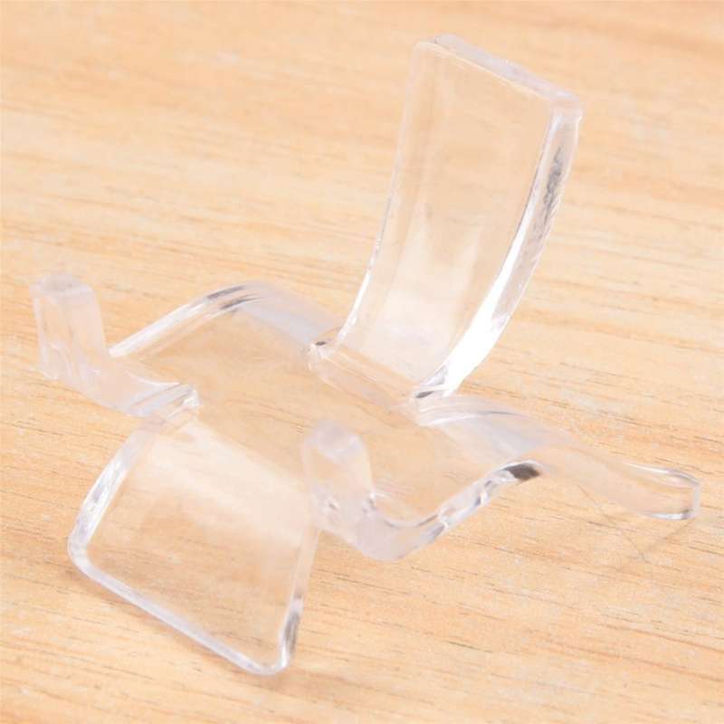 36 Pieces Acrylic Rock Clear Plate Holder Easel Stands Pedestal for Displaying Rock Mineral Coral
