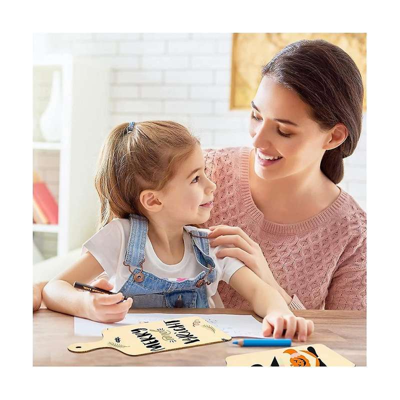 36 Pcs Wooden Mini Cutting Board with Handle Unfinished Wood Craft Mini Charcuterie Boards Paddle B