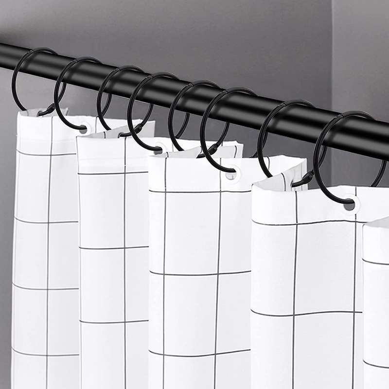 36 Pack Shower Curtain Rings, Rustproof Decorative Shower Curtain Hooks Metal Round Shower Ring Hook