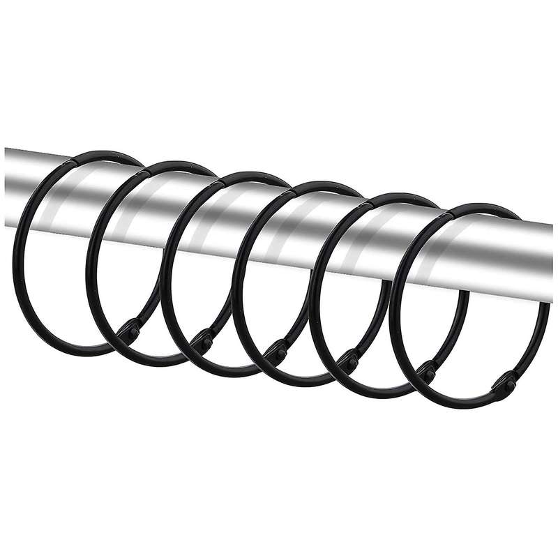 36 Pack Shower Curtain Rings, Rustproof Decorative Shower Curtain Hooks Metal Round Shower Ring Hook