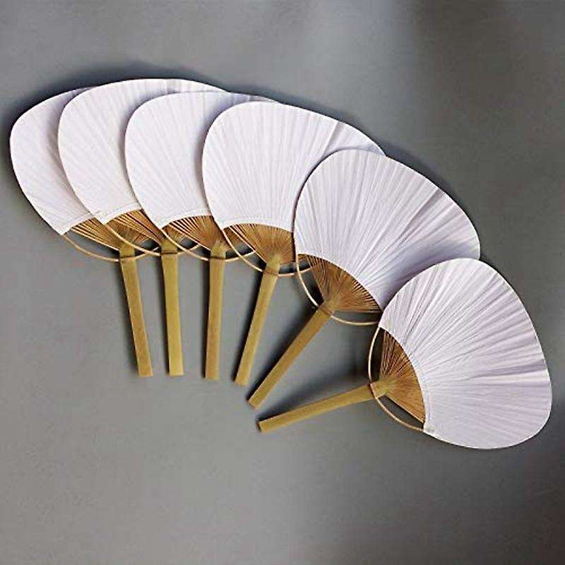 36 Pcs/lot Wedding White Paddle Fan for Wedding Decoration