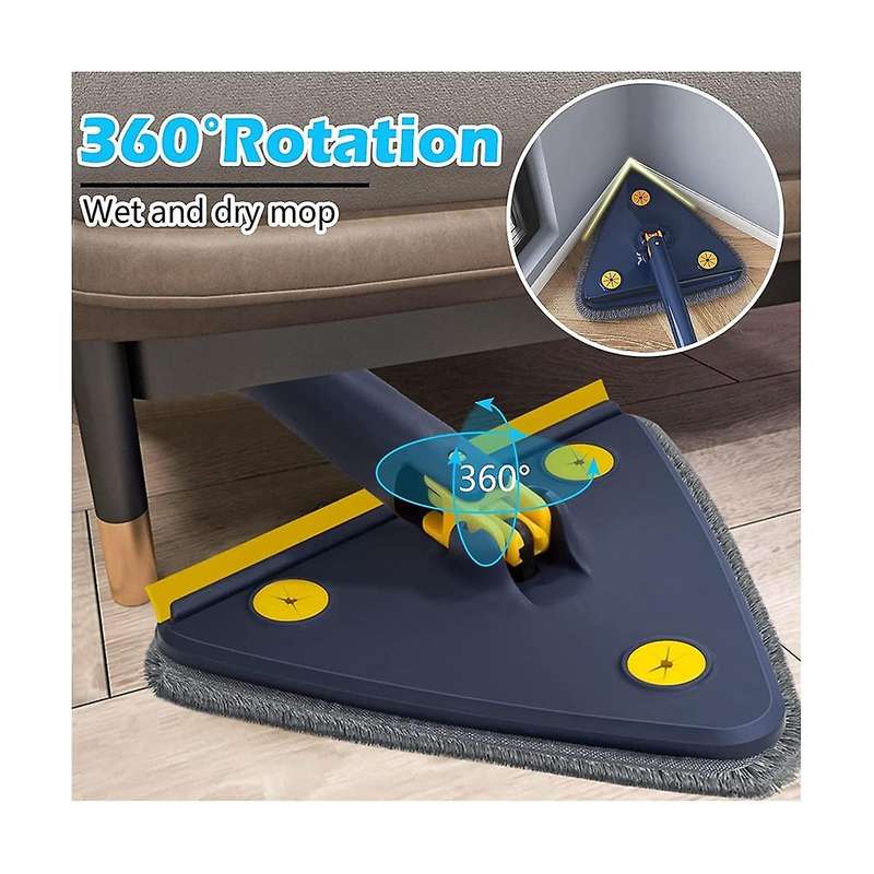 360 Rotatable Adjustable Cleaning Mop-improved Triangle Cleaning Mop with Automatic Water Squeezin