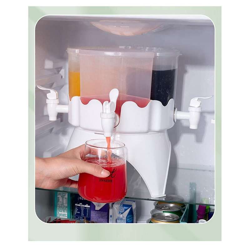 360Rotating 5.2L Cold Kettle with Faucet Refrigerator Juice Teapot Cold Drink Bucket Container Dispe