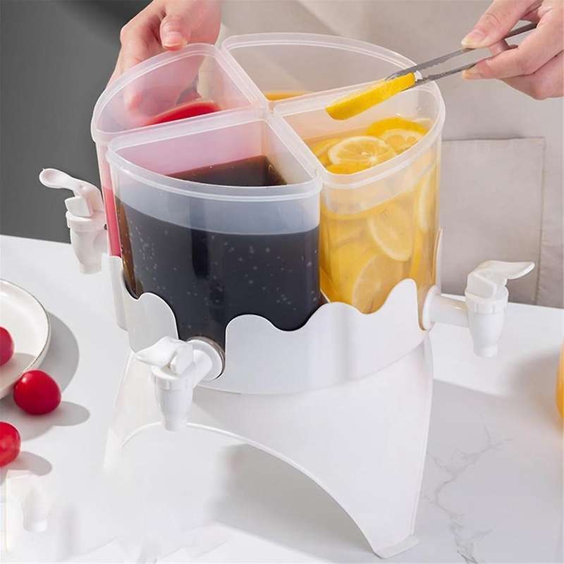 360Rotating 5.2L Cold Kettle with Faucet Refrigerator Juice Teapot Cold Drink Bucket Container Dispe