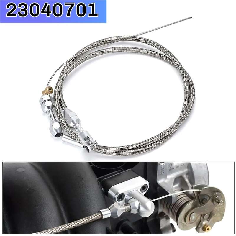 36Inch Stainless Steel Braided Throttle Cable 23040701 Fit for LS1 4.8 5.3 5.7 6.0 Engine