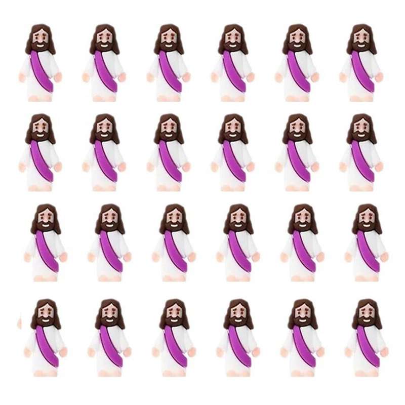 36PCS Mini Jesus Figurine Easter Decorations Jesus Toys Baby Jesus Figure Christ Religious Saviors J