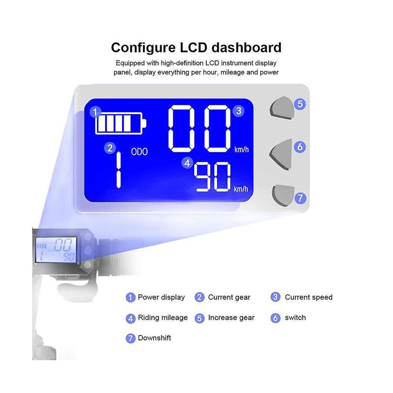 36v 350w Folding Scooter Controller Kit Electric Scooter Controller Lcd Display Brake Accelerator Th