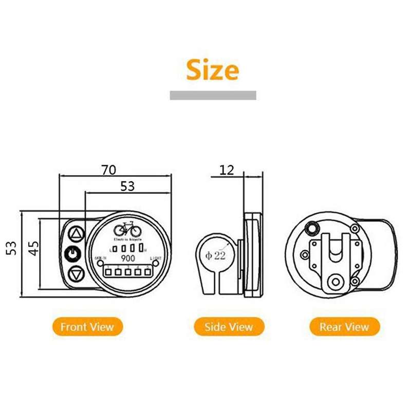 36v/48v Mountain Bike Modified Lithium Battery Power with Quantum Kt-led900 Meter 3 Pin Sm Connecto
