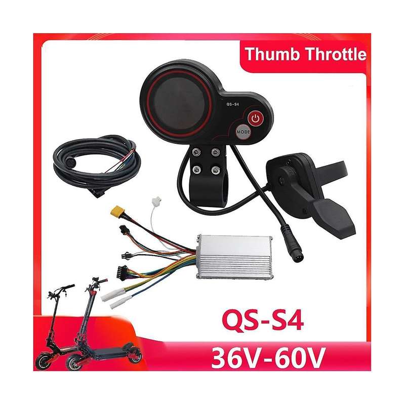 36v-60v Qs-s4 Thumb Throttle Lcd Display Kit+48v 800w Controller for Zero 8 9 10 8x 10x Electric Sco
